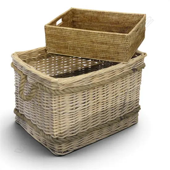 2 CANE BASKETS W.680mm