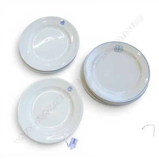 COLLECTION OF 15 HOTEL PLATES including 5 CROWN LYNN + 1 GIBSON & PATERSON PLATES