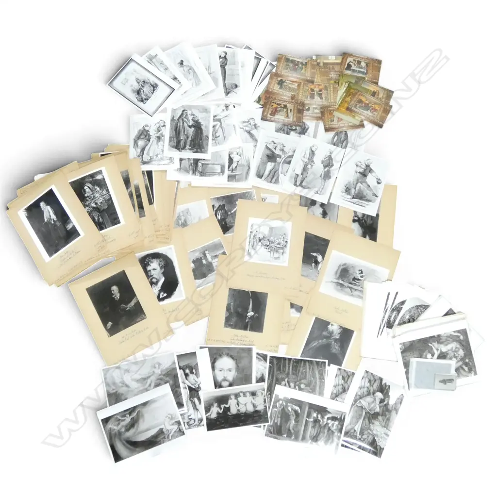 COLLECTION OF B/W PHOTOGRAPHS & NEGATIVES OF ASST. EUROPEAN PAINTINGS & ETCHINGS etc Incl. JOHN PETTIE Image 1++