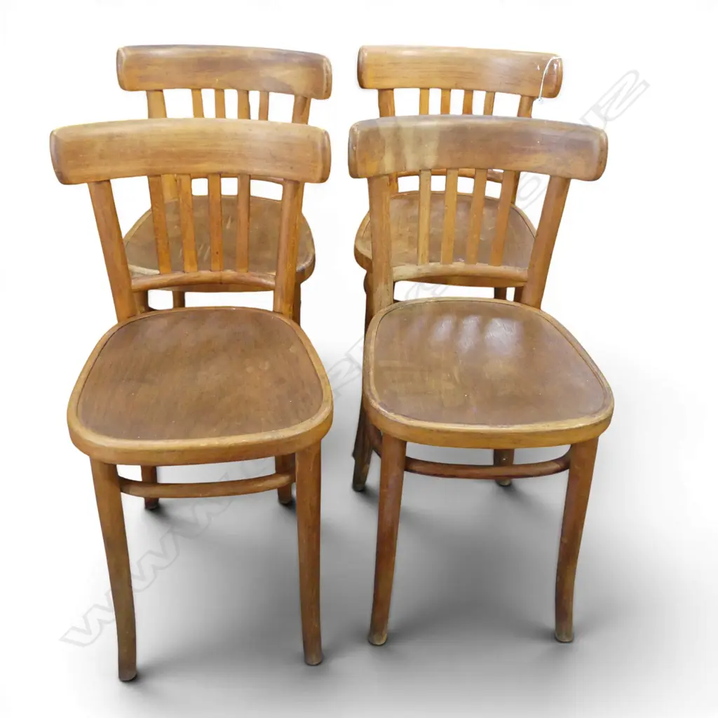 4 BENTWOOD DINING CHAIRS Image 1++