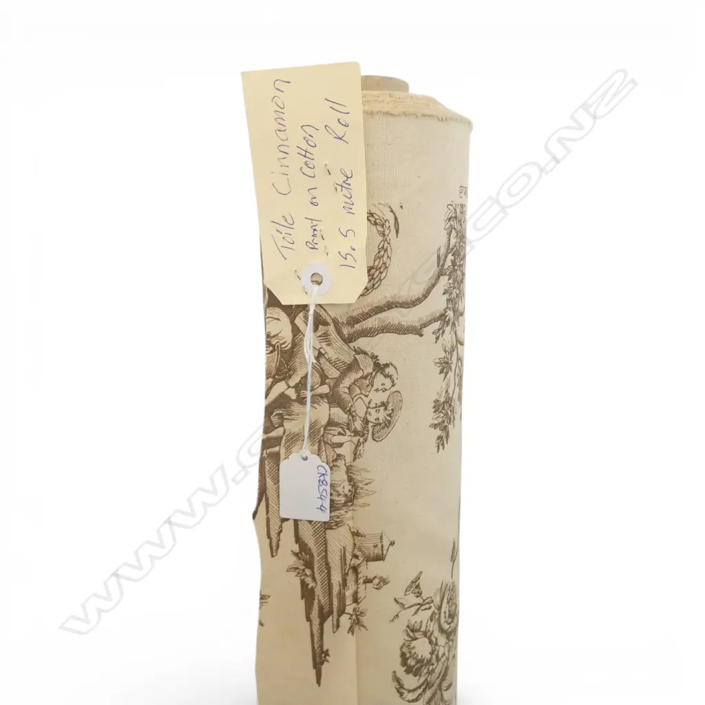 FABRIC BOLT; TOILE CINNAMON, PRINT ON COTTON, 15.5M Image 1++