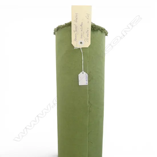 FABRIC BOLT; HARRIS TWEED GREEN, LINEN COTTON, 26M