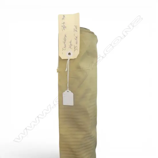FABRIC ROLL; CHARTREUSE TAFFETA STRIPE, POLY 35M