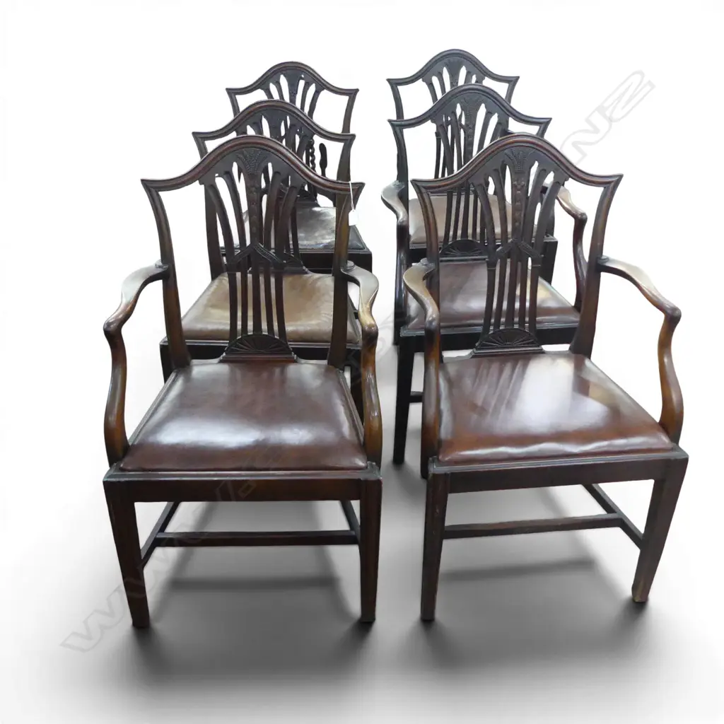 6 GEORGIAN STYLE CHAIRS including two carvers  Image 1++