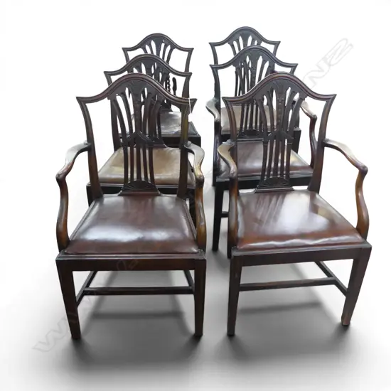 6 GEORGIAN STYLE CHAIRS including two carvers 