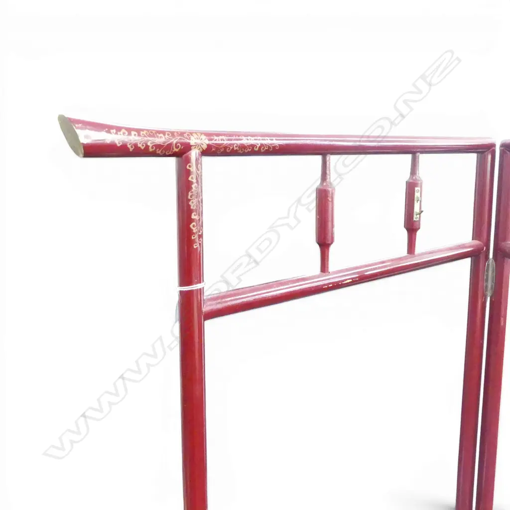 JAPANESE LACQUER KIMONO STAND three hooks need replacing H.1555mm Image 1++