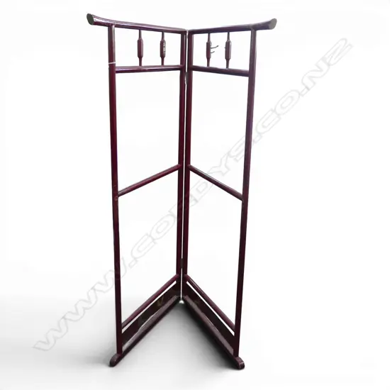 JAPANESE LACQUER KIMONO STAND three hooks need replacing H.1555mm