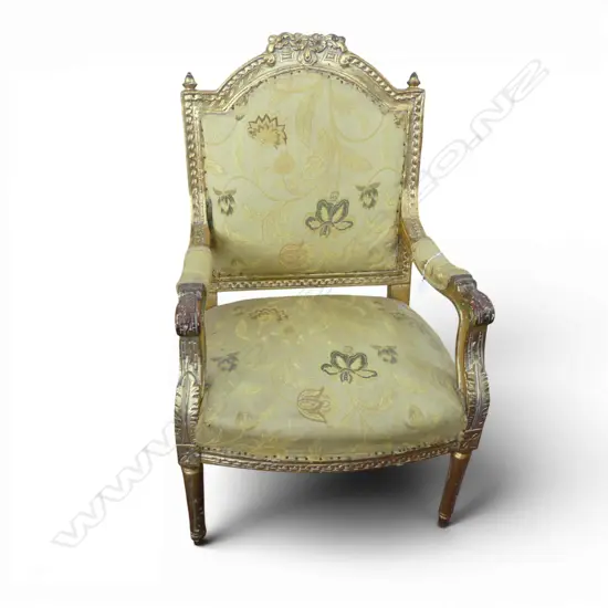GILDED FRENCH STYLE ARMCHAIR H.1050mm