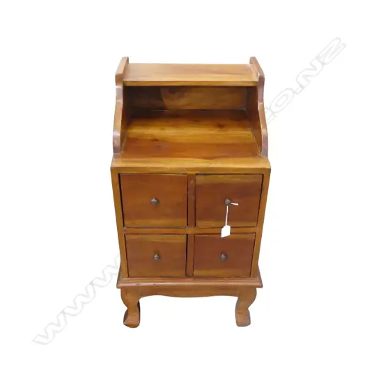 SOLID WOOD BEDSIDE TABLE OR NIGHTSTAND FOUR DRAWERS360L x 360D x 740H mm