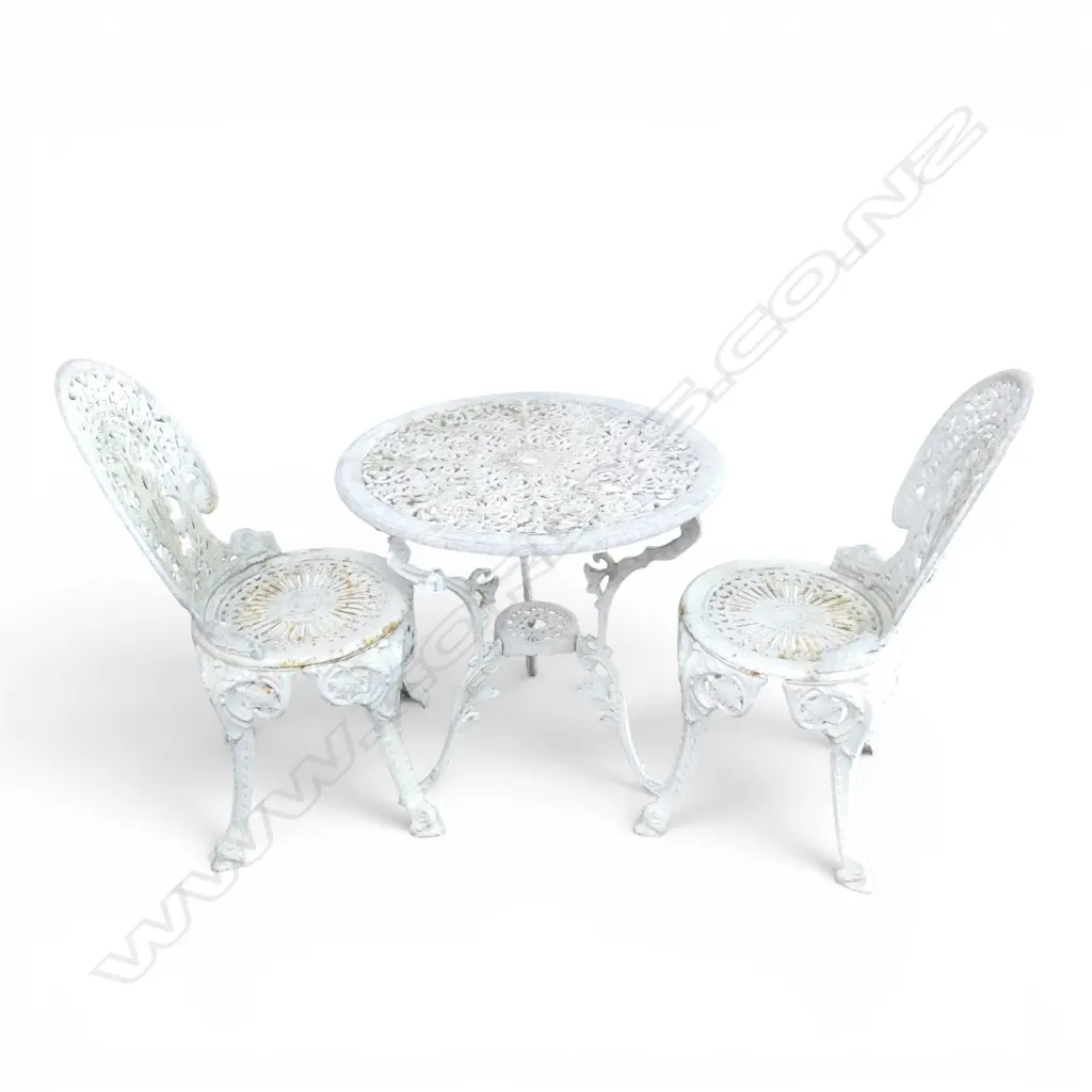 3 PCE MASPORT OUTDOOR PATIO SET; PR CHAIRS & TABLE Image 1++
