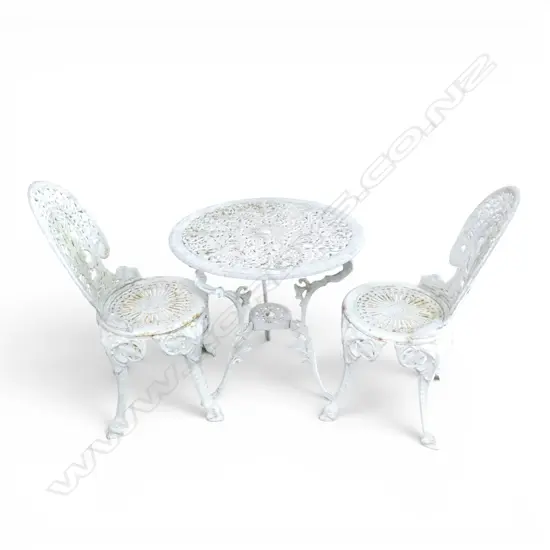 3 PCE MASPORT OUTDOOR PATIO SET; PR CHAIRS & TABLE