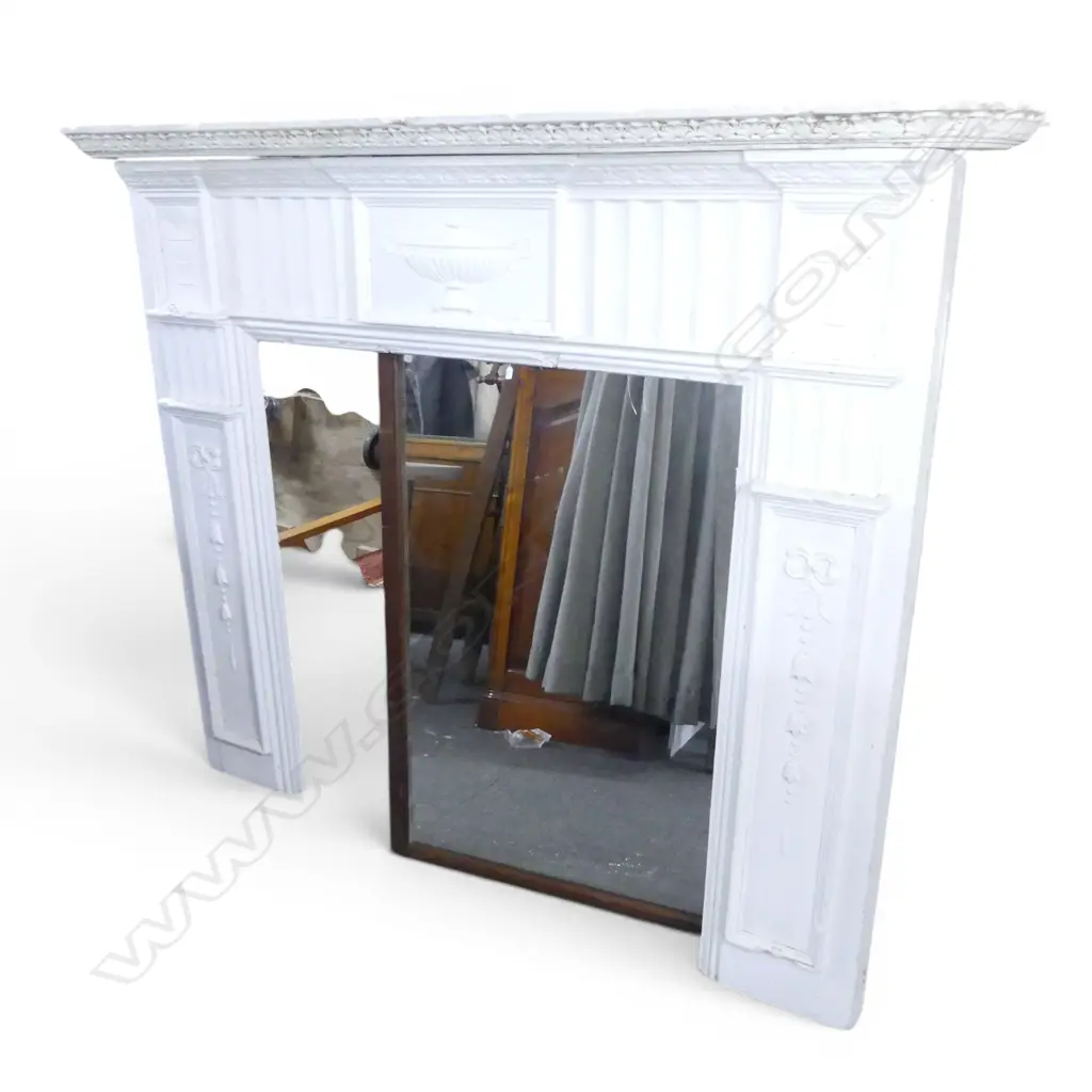 WHITE MOULDED PLASTER  FIRE SURROUND H1370MM Image 1++