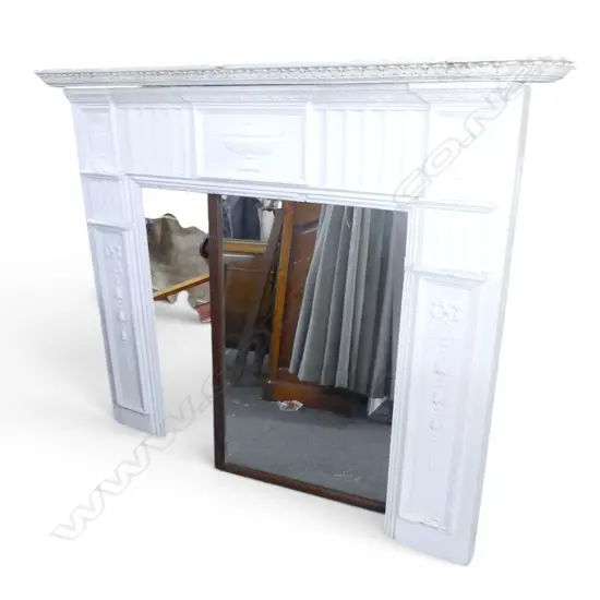WHITE MOULDED PLASTER  FIRE SURROUND H1370MM