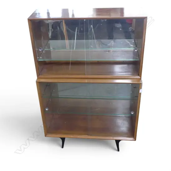 2 PART RETRO DISPLAY CABINET 910x355x1375mm