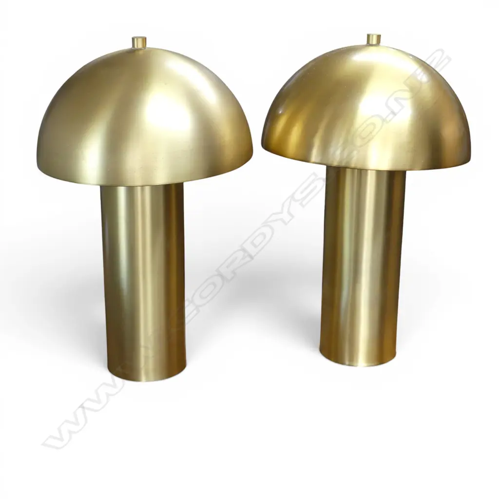 PR FREEDOM FURNITURE GOLD METAL TABLE LAMPS H.620mm some tarnish to top Image 1++