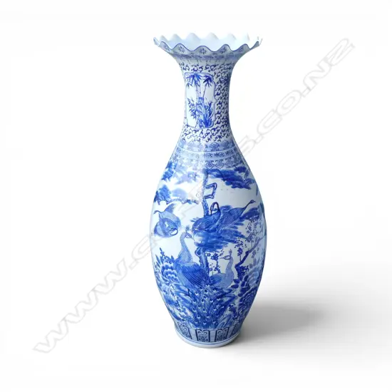 LG ORIENTAL B/W FLOOR VASE H.1250mm