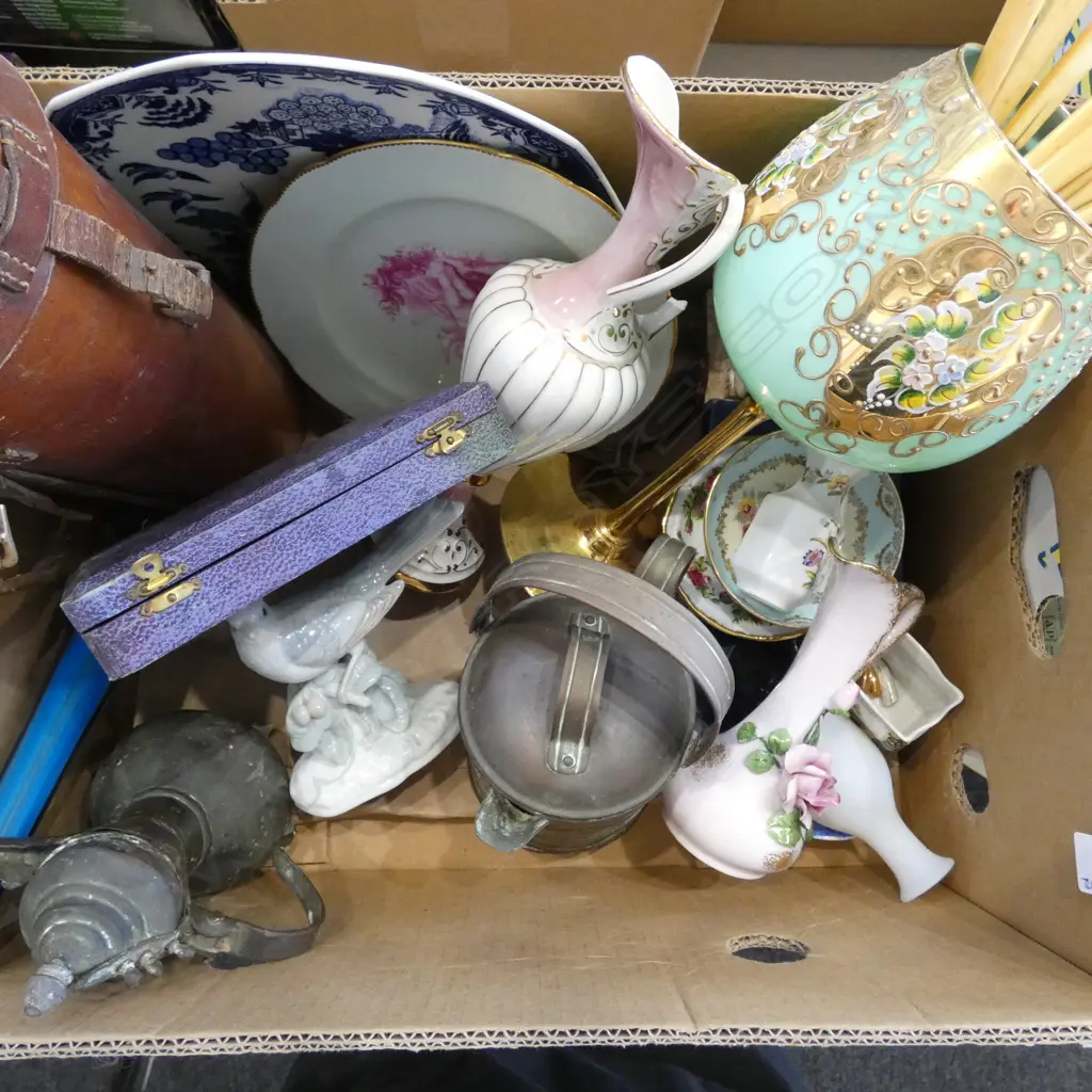 ASST. ITEMS; LEATHER CASE, CHINA, ETC Image 1++