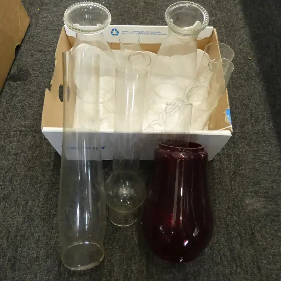 ASST. KEROSENE LAMP GLASS FLUES