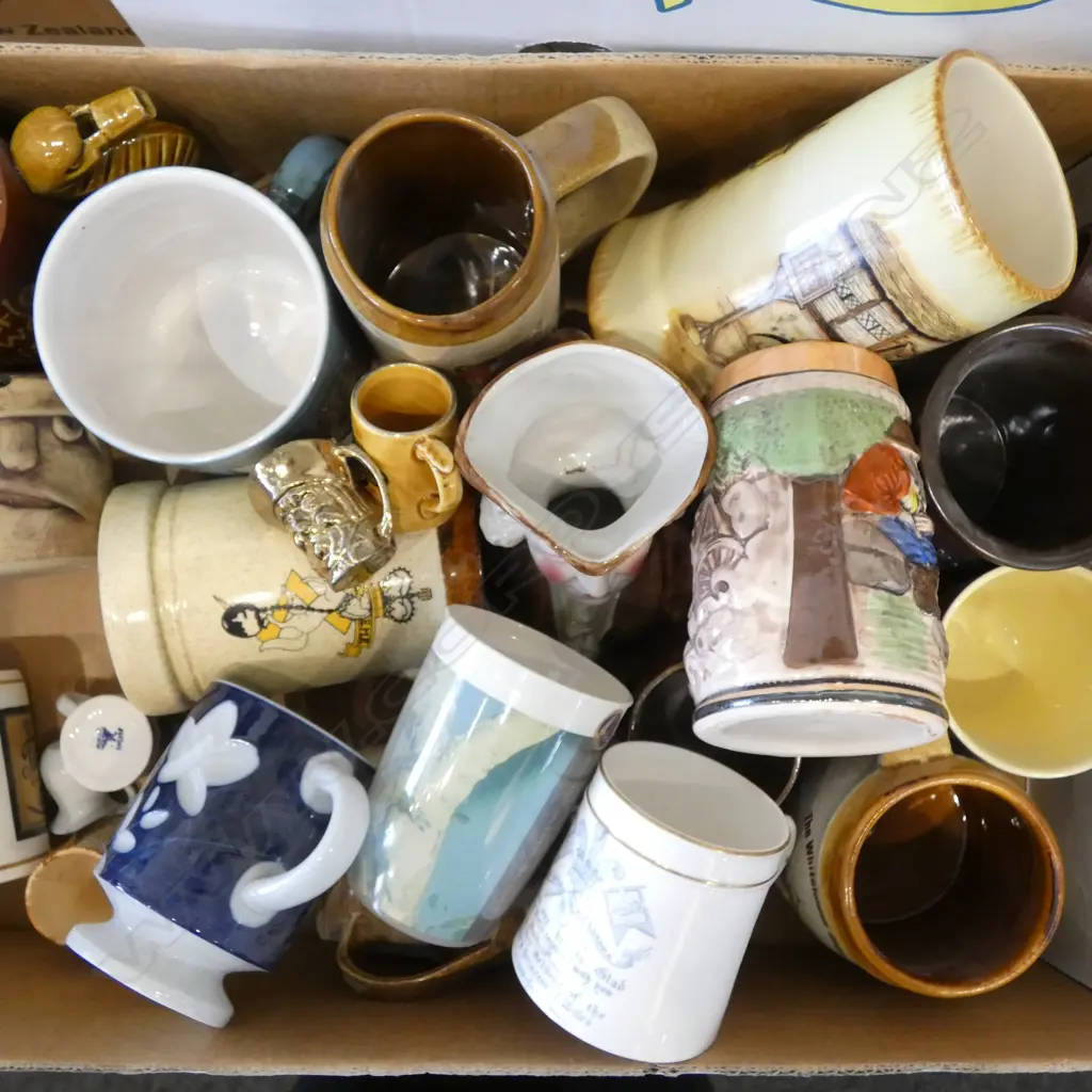 QUANTITY ASSTD. VINTAGE MUGS, STEIN,  CHARACTER JUG  Image 1++