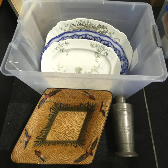 ASST. COLLECTIBLES; ASHET'S, WILD DUCK WARE VASE, etc