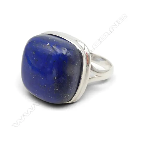 SILVER LAPIS LAZULI RING SIZE Q