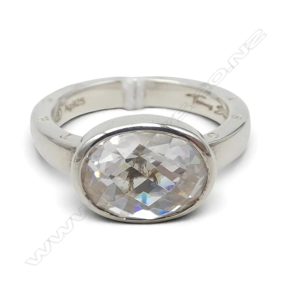 S/SILVER & CUBIC ZIRCONIA THAMAS SABO RING 6.6GMS SIZE O Image 1++