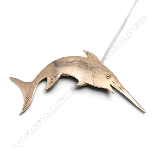 9ct SWORDFISH BROOCH 3.79