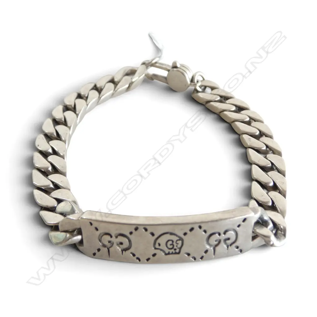 'GUCCI' STG SILVER BRACELET 34gms Image 1++