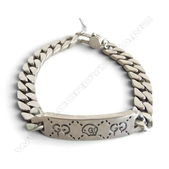 'GUCCI' STG SILVER BRACELET 34gms