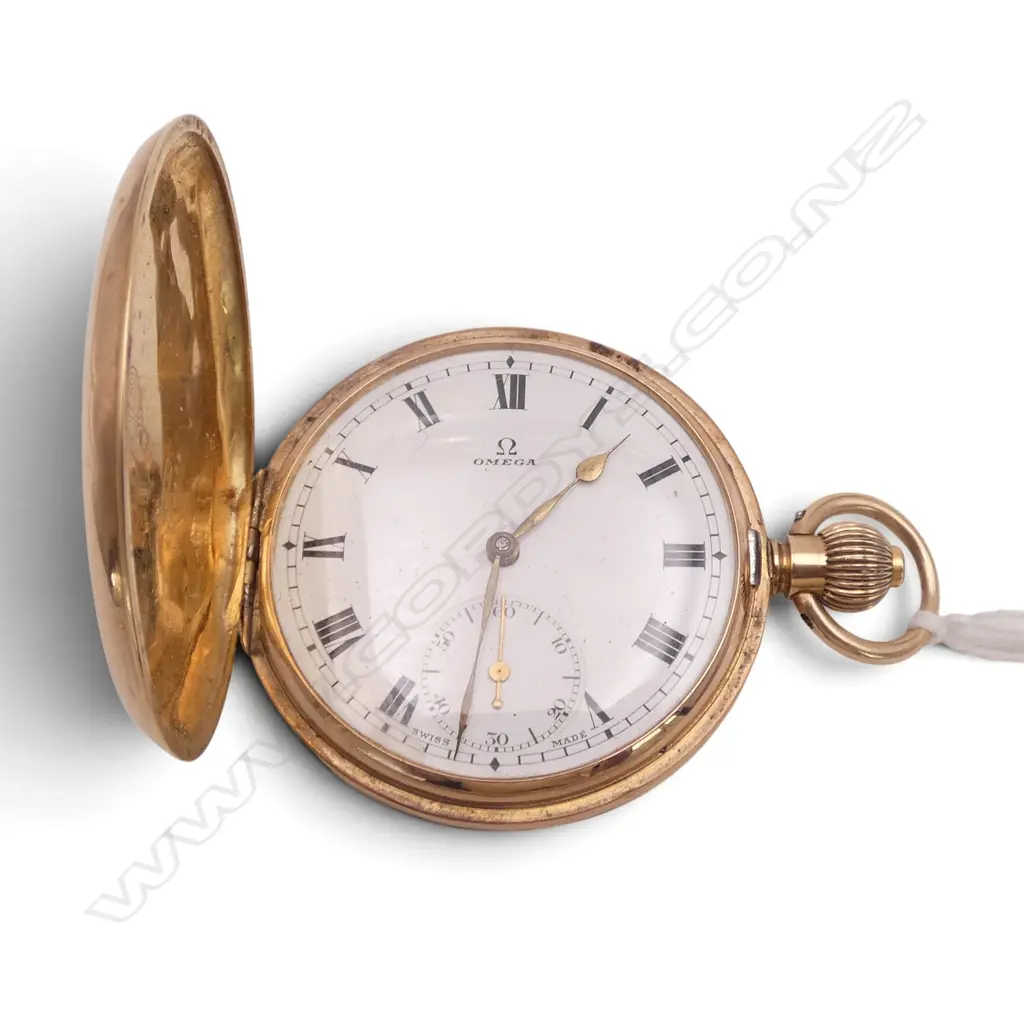 ANTIQUE 9CT OMEGA POCKET WATCH (DUST COVER PLATED) 80.7gms Image 1++
