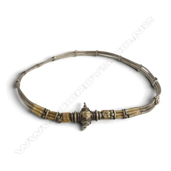 VINTAGE INDIAN SILVER BELT, 333gm, testing as 93-95% proof