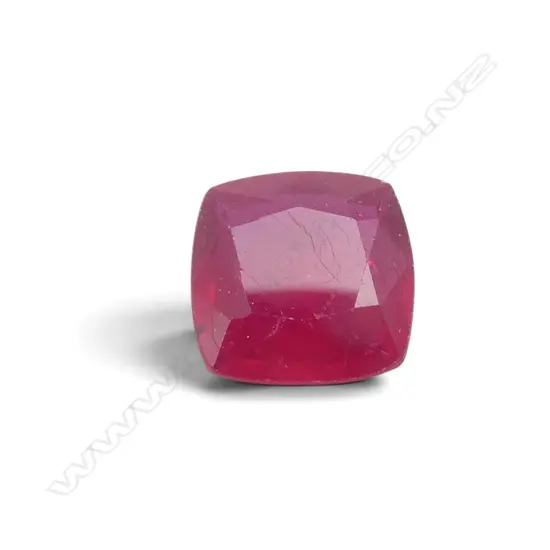 LOOSE CUSHION CUT RUBY, treated