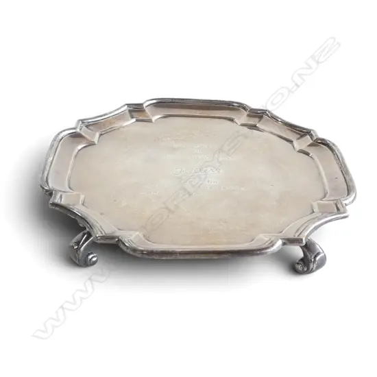 STG SILVER SALVER, LONDON 1934 150mm dia 230gms