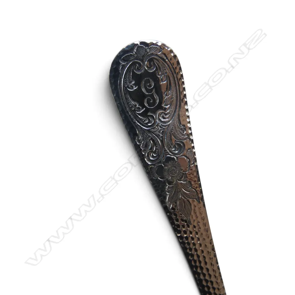 PR STG SILVER BERRY SPOONS, ATKIN BROS. SHEFFIELD 1905 L.200mm 128gms Image 1++