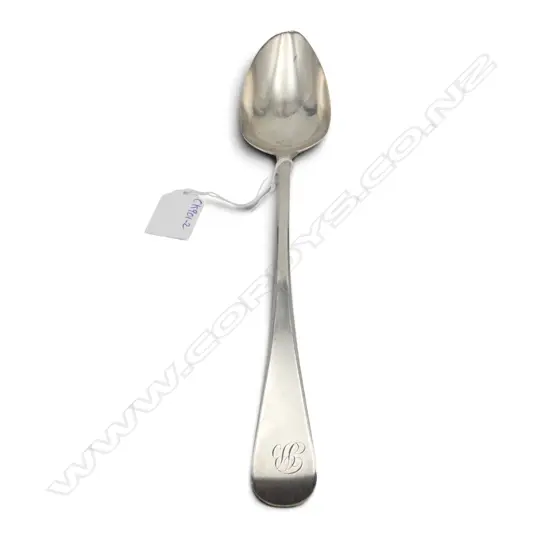 GEORGW III STG PIE SILVER SPOON, LONDON 1810, 98gms