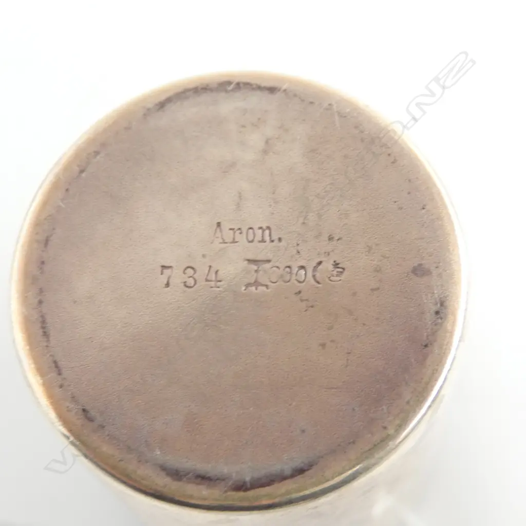 c.1900 GERMAN 800 (80%) SILVER BEAKER by Aron. 85gms Image 1++