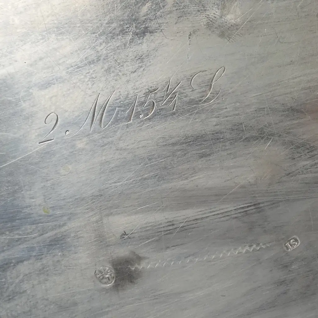 CONTINENTAL SILVER TRAY, W.380mm, 623gms Image 1++