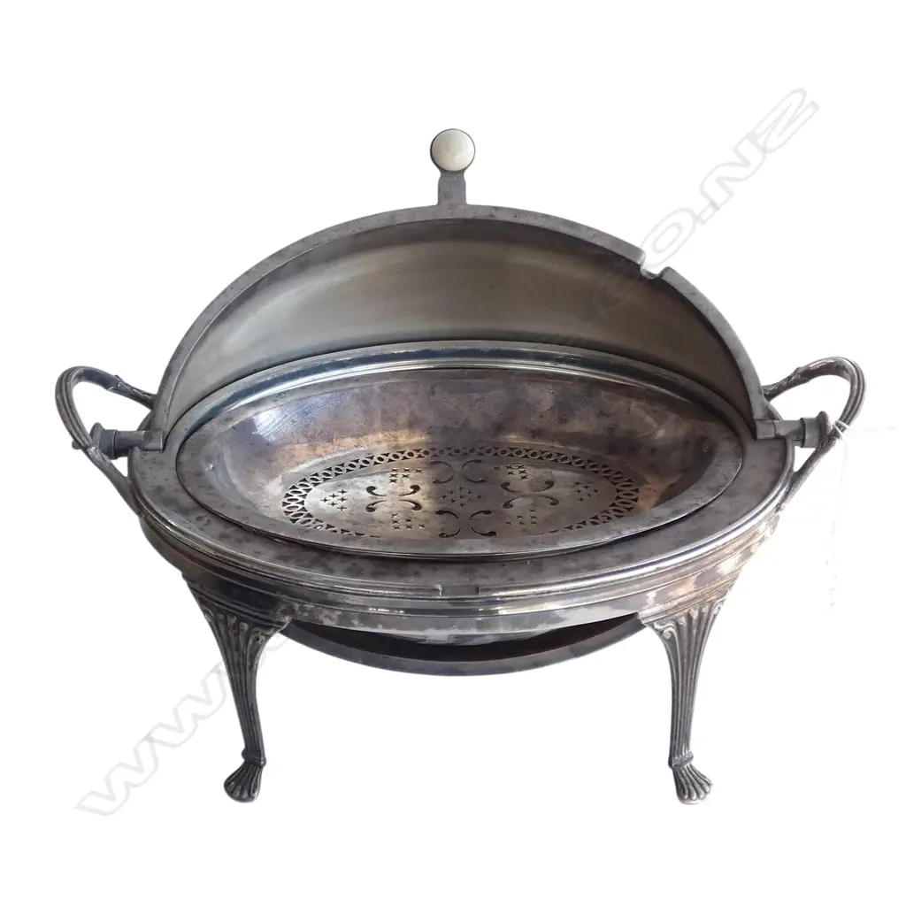 SILVER PLATE BACON WARMER W.355mm Image 1++