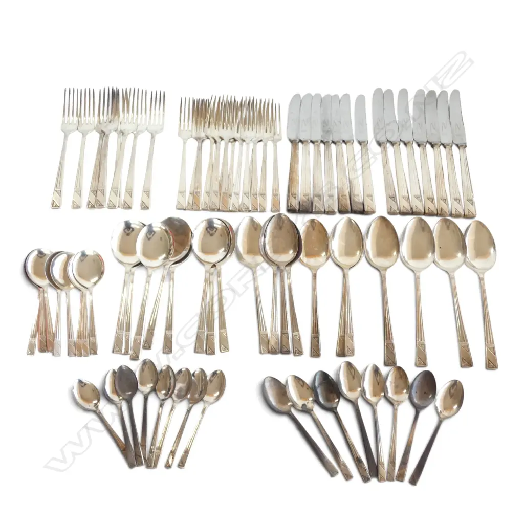 81 PCE STG SILVER CUTLERY SERVICE, SHEFFIELD 1958, 2649gms Image 1++