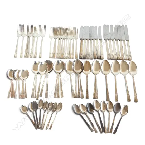 81 PCE STG SILVER CUTLERY SERVICE, SHEFFIELD 1958 excluding knives 2649gms