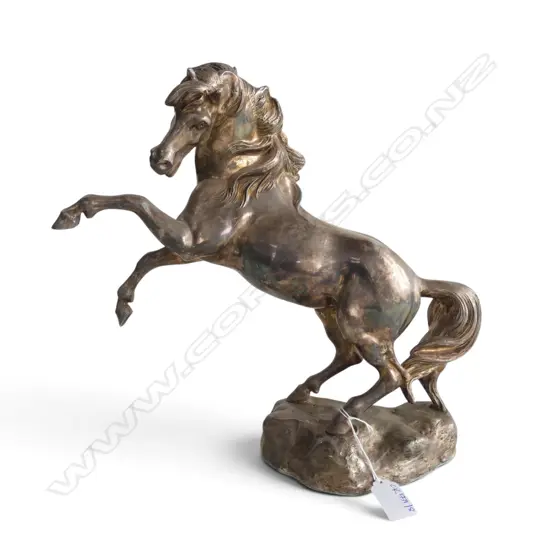 SILVER METAL HORSE H.330mm