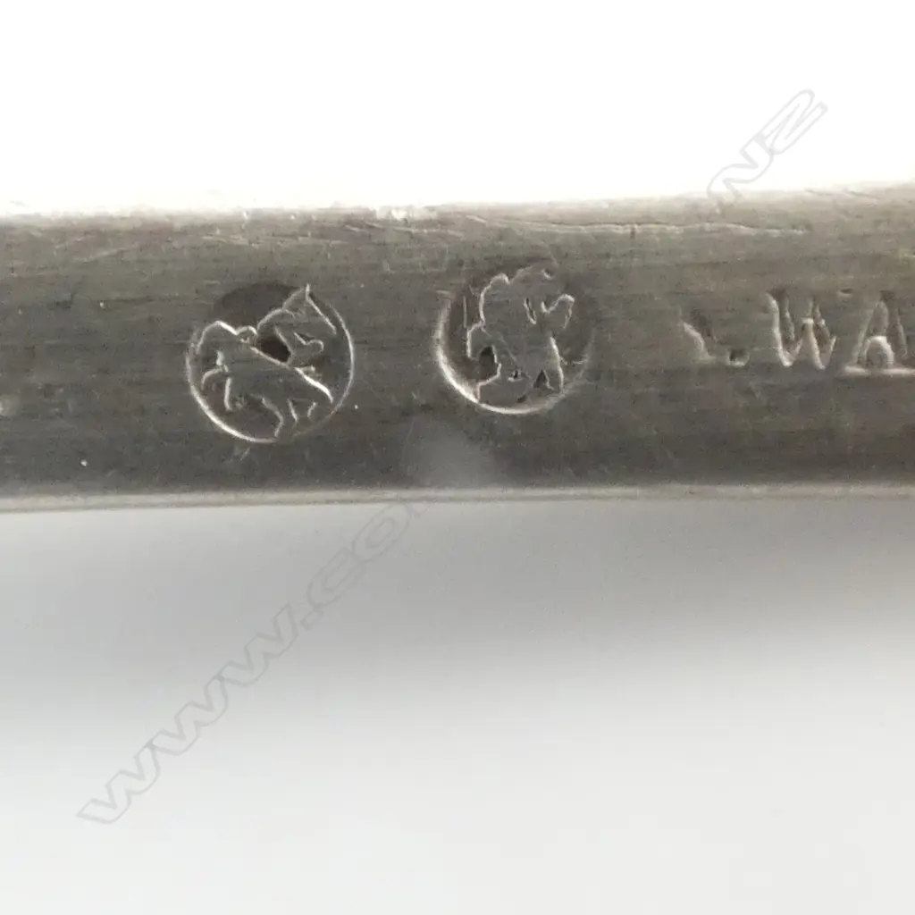 SET 6 c.1900 GERMAN SILVER TABLE SPOONS + 2 OTHERS 800 SILVER. 344gms Image 1++