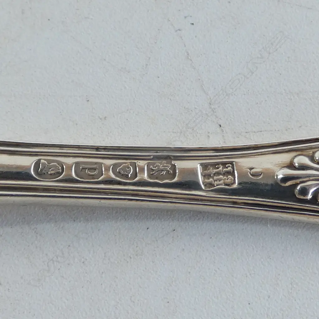 PR STG SILVER KINGS PATTERN DESSERT SPOONS, LONDON 1830 129gms Image 1++
