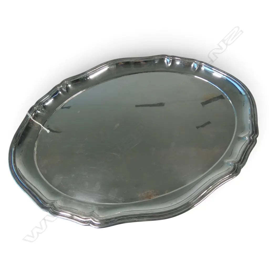 CONTINENTAL SCHELHAAS .800 SILVER TRAY, W.500mm, 1382gms Image 1++