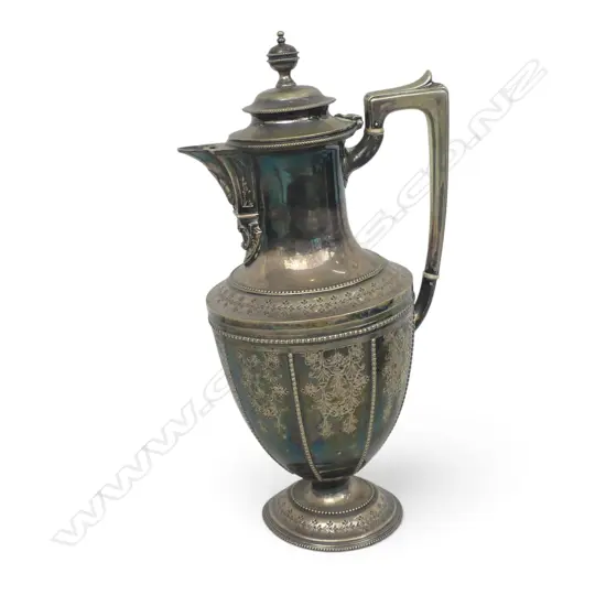 VINTAGE SHEFFIELD SILVER PLATE JUG base slight lean H.340mm FAULTS TO BASE