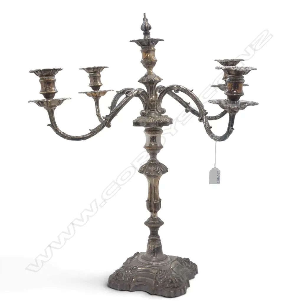 LG OLD SHEFFIELD PLATE CANDELABRA H.620mm Image 1++