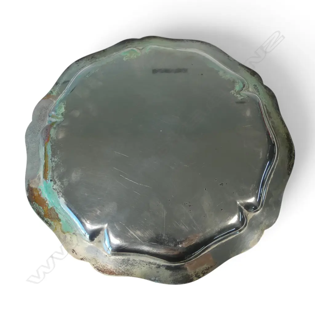 GERMAN .800 SILVER TRAY, Dia.355mm, 928gms Image 1++
