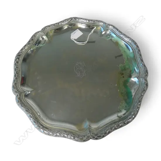 GERMAN .800 SILVER TRAY, Dia.355mm, 928gms