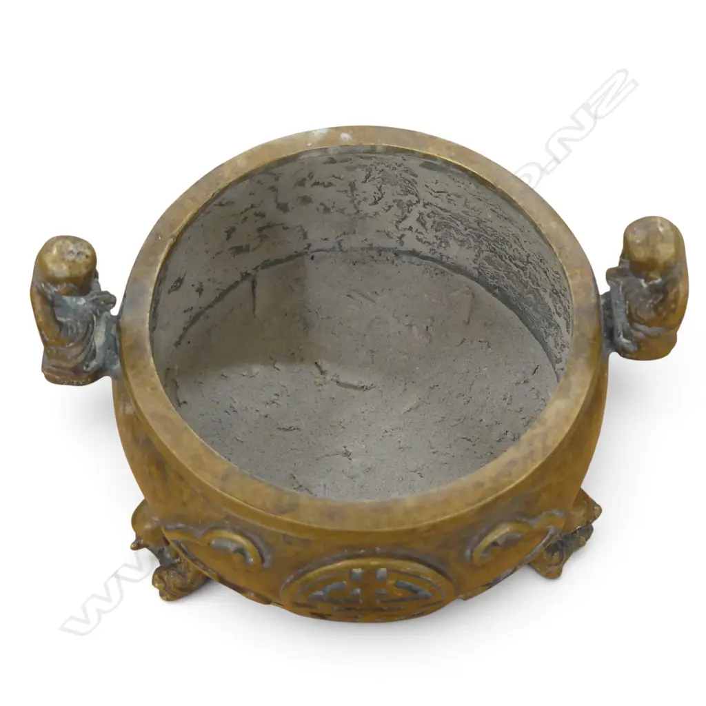 ORIENTAL BRONZE INCENSE BURNER H.95mm Image 1++