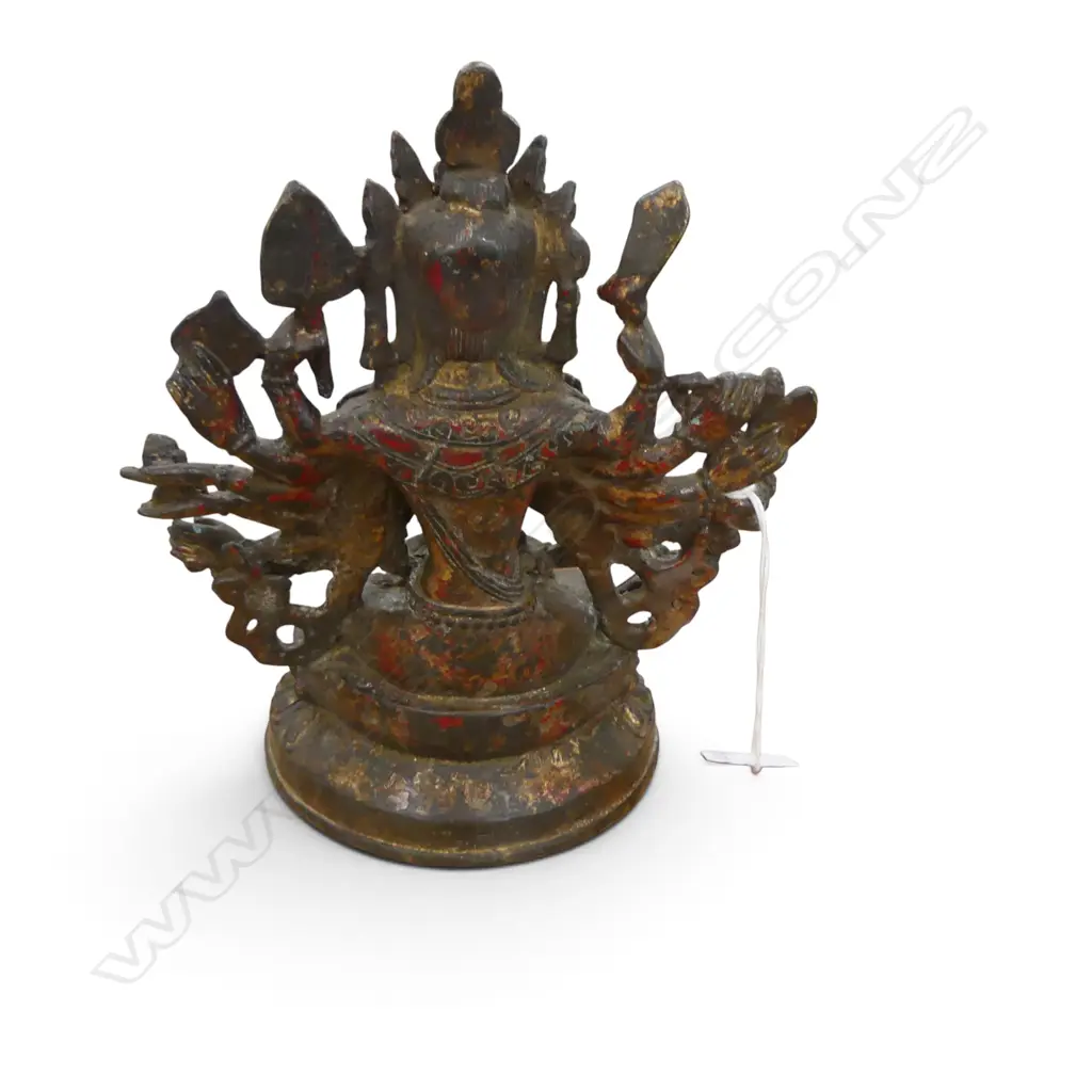 ORIENTAL GILT METAL FIGURE H.180mm Image 1++